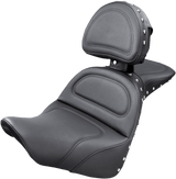 SADDLEMEN Explorer Special Seat with Backrest - Black - FL/FX '18-'23 - Part 818-27-040