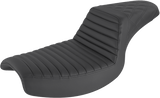 SADDLEMEN Step-Up Seat - Front Tuck-n-Roll/Rear Lattice Stitch - Black 882-09-176