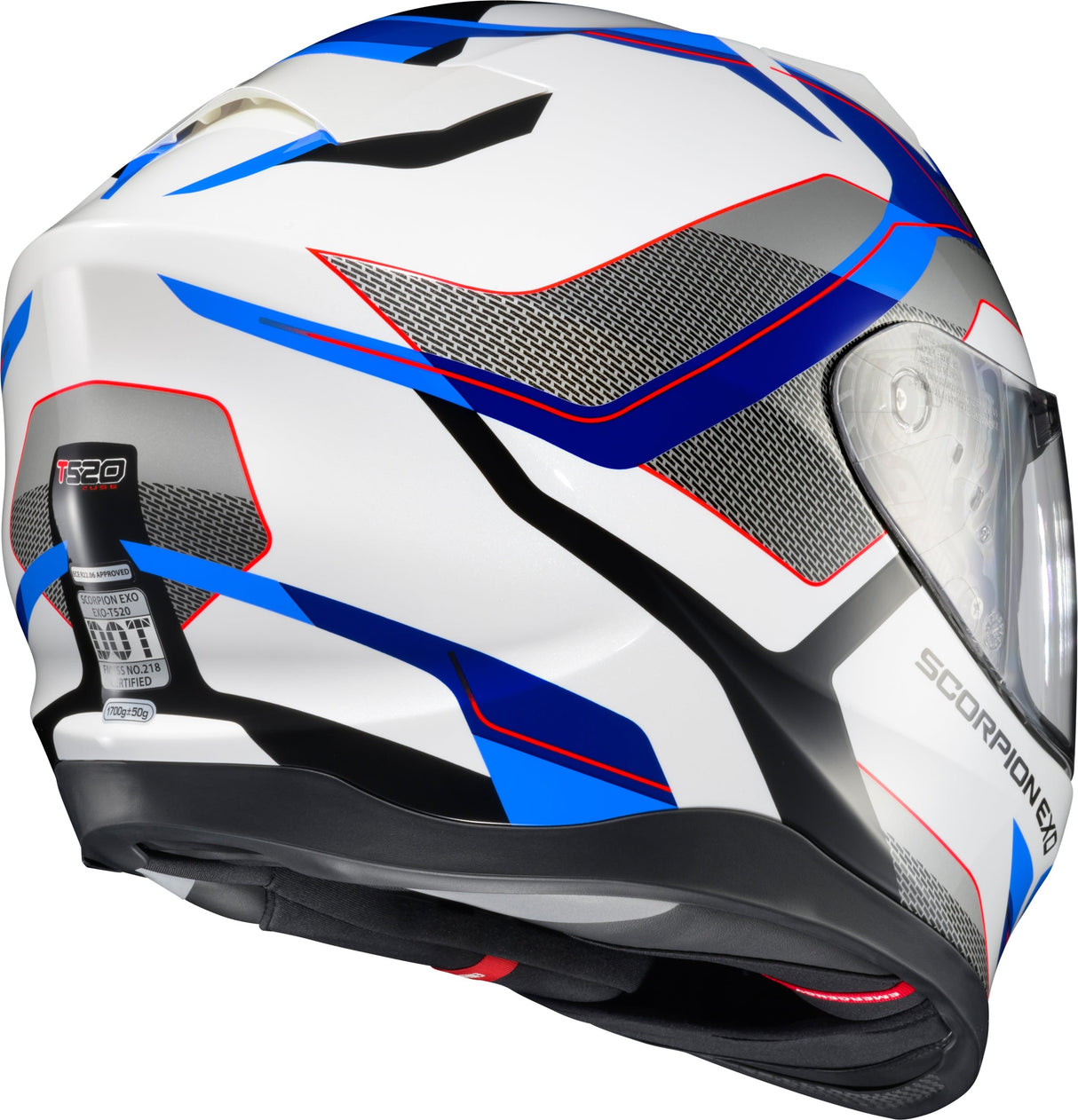 Scorpion - Exo T520 Full Face Helmet Zuse White/Blue 2x