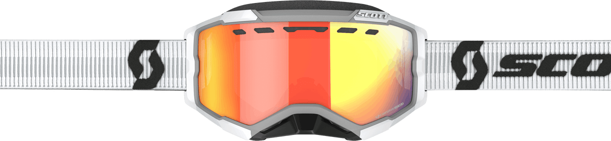 Fury Goggle Snow Cross Ls White W/Red Chrome