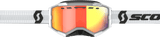Fury Goggle Snow Cross Ls White W/Red Chrome