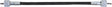 Black cable with a metal connector on a white background
