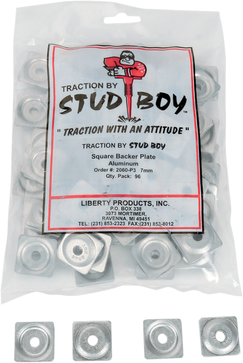 STUD BOY Backer Plates - Aluminum - 7mm - 96 Pack 2060-P3