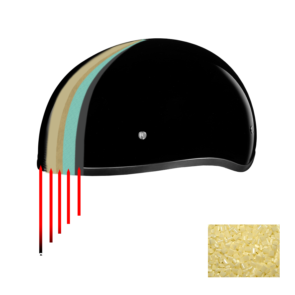 DOT Approved Daytona Skull Cap Half Shell Motorcycle Helmet - Beanie Style for Motorcycles, Cruisers, Scooters, and Mopeds - Black Cherry