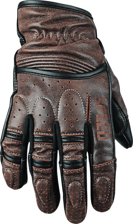 Speed and Strength Rust and Redemption Leather Gloves Brown - XL - Cycle City Outdoors