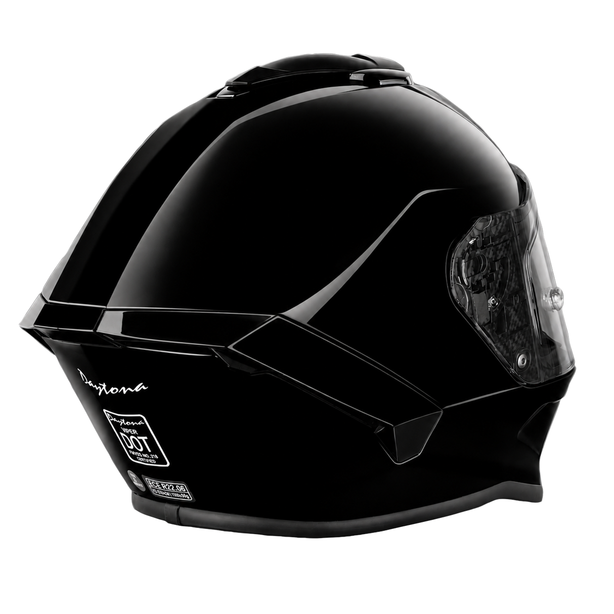 Daytona D.O.T. & ECE Daytona Viper- Hi-Gloss Black Motorcycle Helmet