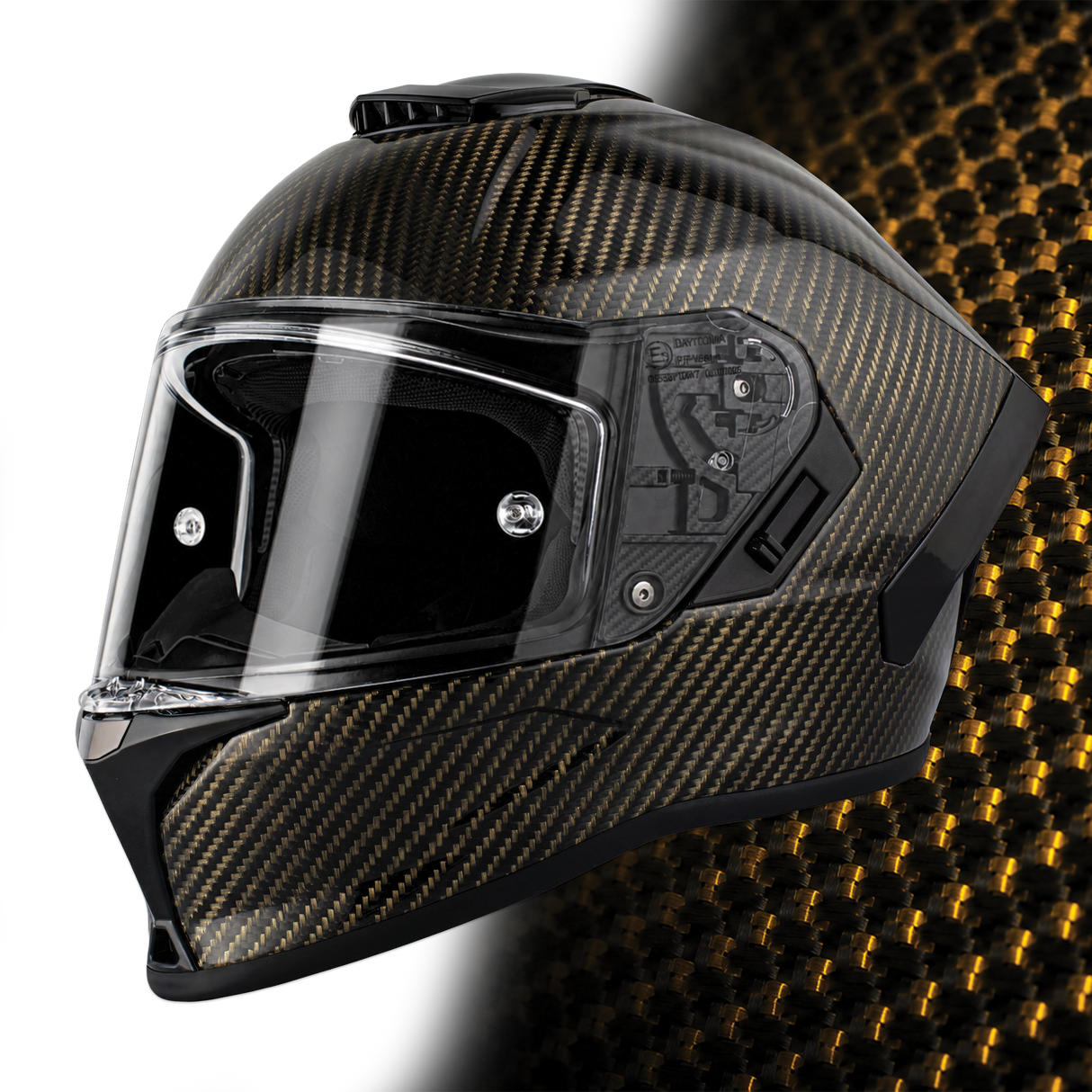 Daytona D.O.T. & ECE Daytona Viper- Gold Carbon Fiber