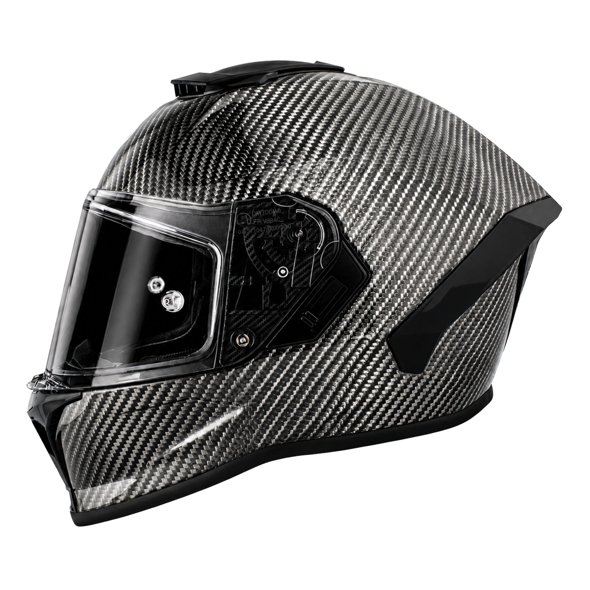 Daytona D.O.T. & ECE Daytona Viper- Silver Carbon Fiber Motorcycle Helmet