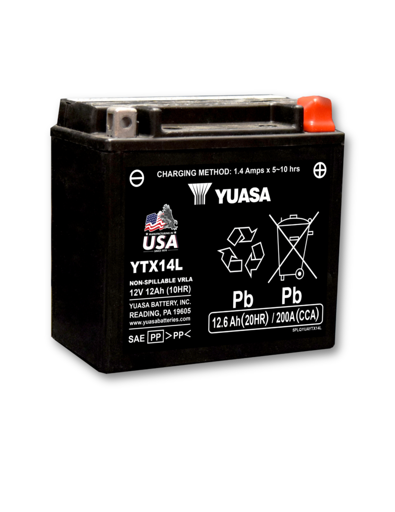 Yuasa YTX14L AGM Powersports Battery | 12V | Maintenance Free | YUAM7RH4L