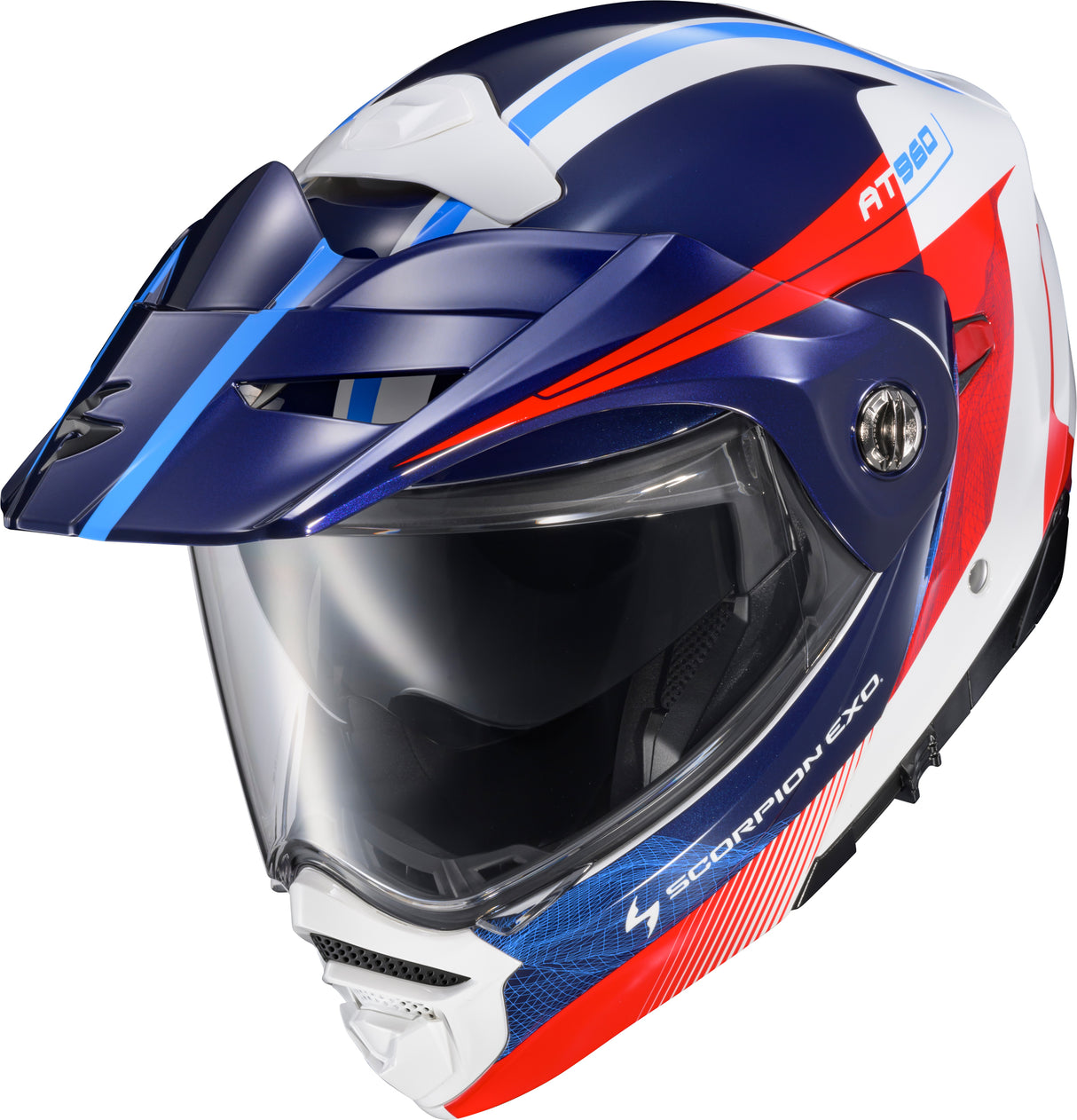 Exo At960 Modular Helmet Topographic 2 Red/Wht/Blue 3x