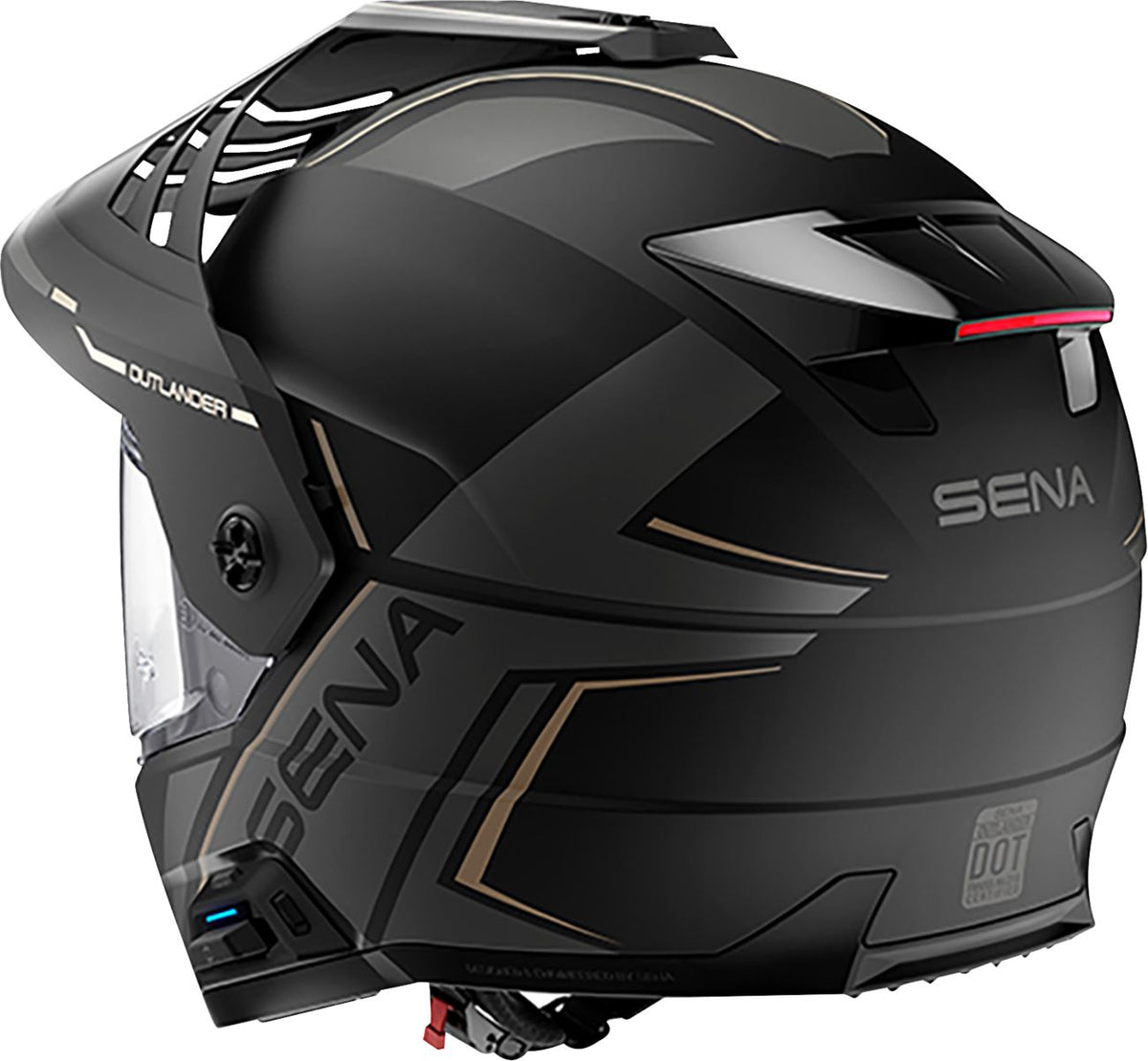 Sena Outlander Adventure Helmet | Matte Black | Mesh 3.0 Intercom