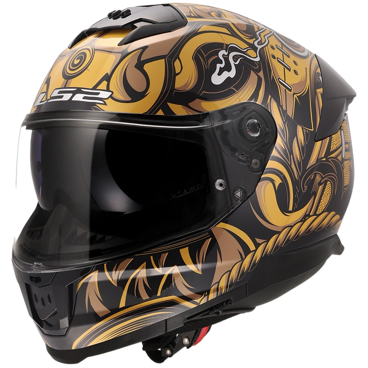 LS2 - Stream II Full Face Helmet - Samurai Gloss Black Gold