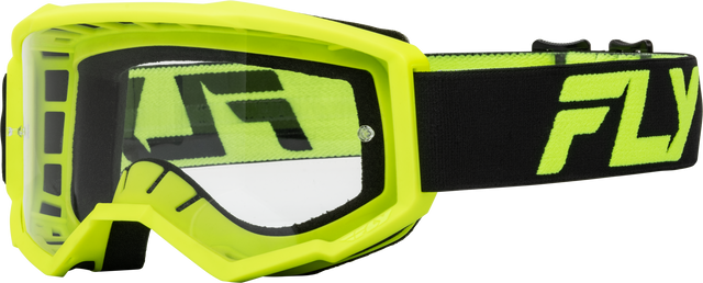 Focus Goggle Black/Hi Vis W/ Clear Lens - Cycle City Outdoors