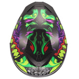 LS2 Rapid III Full Face Street Helmet | Lycant | Gloss Black/Green/Purple | XS–3XL | 820-1141