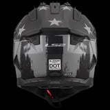 LS2 - Gate II Battle Scar Moto Helmet Matte Gray Tonal Black