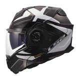 LS2 Advant X Carbon Modular Helmet | Halo | Gloss Black/White | XS–3XL | 901-2121