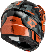 Md 74 Striker Modular Helmet W Smk Shield Blk/Gry/Or Mtlc Lg