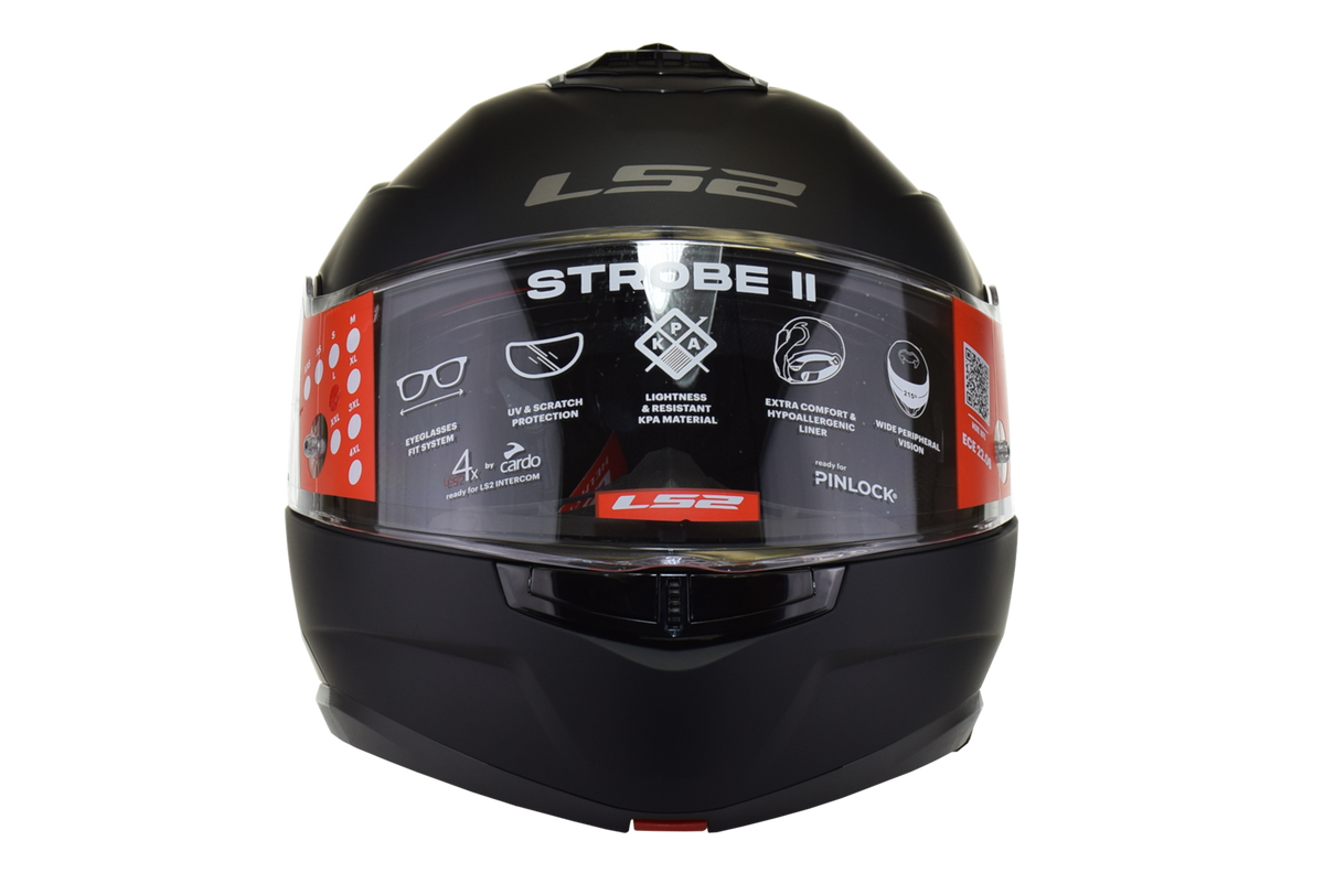 LS2 Strobe II Modular Helmet | Solid | Matte Black, Gloss Black & Gloss White | XS–5XL | 908-1011