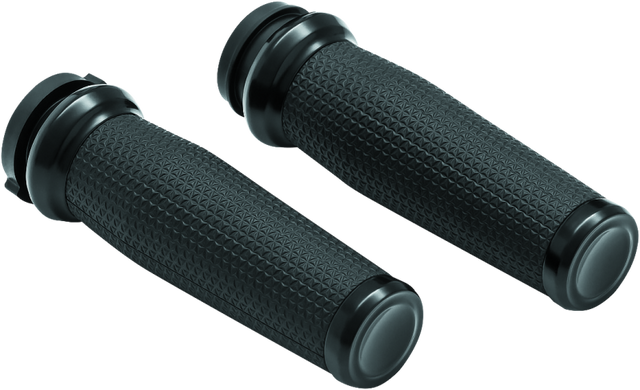 Kuryakyn Thresher Grips Throttle-By-Wire Black - Cycle City Outdoors