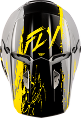 Youth Kinetic Drip Helmet Grey/Black/Yellow Yl