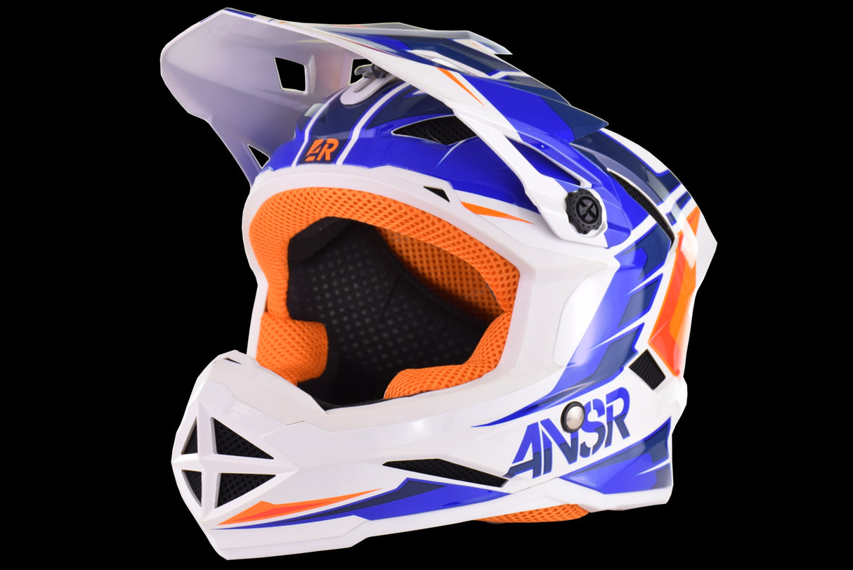 ANSR - A15 BMX Faze Helmet - Blue Orange - Youth Medium (open Box)
