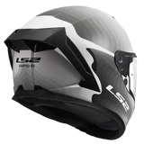 LS2 Rapid III Motorcycle Helmet Flow Gloss White / Gray / Black