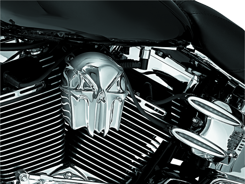 Kuryakyn Skull Horn Cover Chrome - Cycle City Outdoors