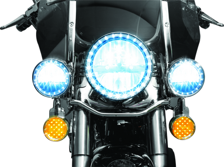 Kuryakyn LED Front Turn Signal Conversion Flat Style Insert Amber Lens - Cycle City Outdoors