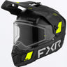 FXR Youth Clutch-X Helmet w/ Dual Shield | Black/HiVis | Sizes YL, YXL