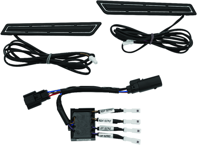Kuryakyn LED Saddlebag Hinge Accents Black - Cycle City Outdoors