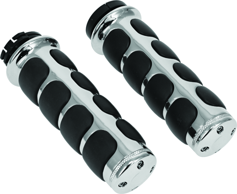 Kuryakyn Premium ISO Grips Without Throttle Boss Dual Cable Chrome - Cycle City Outdoors