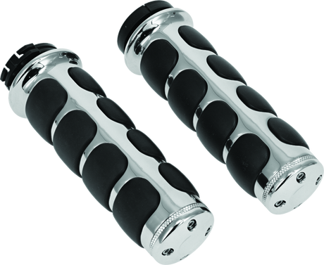 Kuryakyn Premium ISO Grips Without Throttle Boss Dual Cable Chrome - Cycle City Outdoors