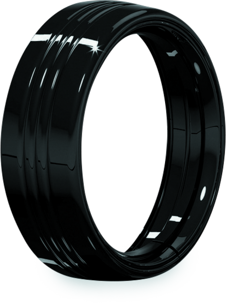 Kuryakyn 7inch Headlamp Trim Ring Gloss Black - Cycle City Outdoors