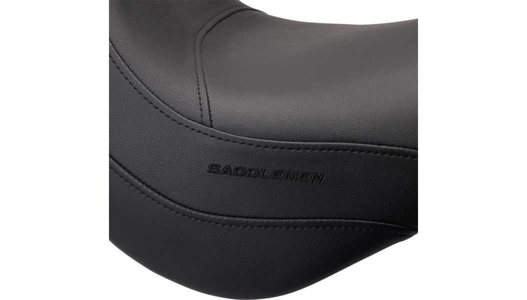 Saddlemen Solo Motorcycle Seat for Kawasaki VN900 Custom | Split-Cushion Support, SaddleGel & Wide, Low Profile