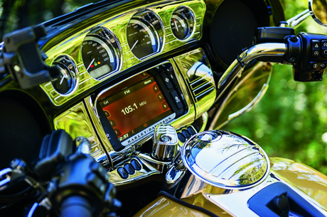Kuryakyn Tri-Line Gauge Trim 14-Up Touring Models Chrome - Cycle City Outdoors