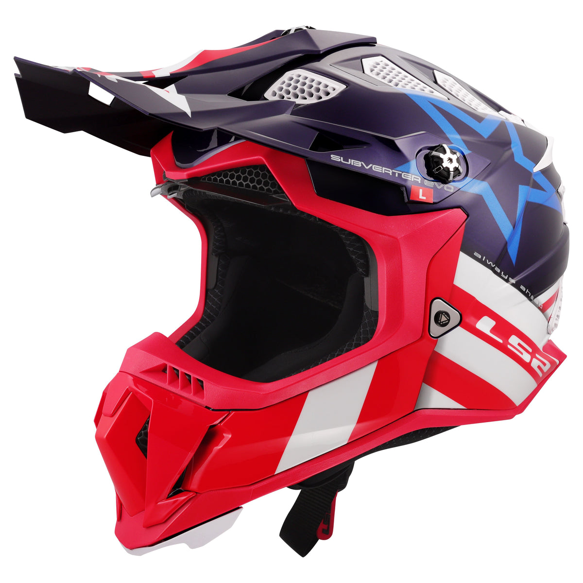 LS2 Subverter EVO Motocross Helmet | Constellation | Gloss Red/White/Blue | XS–3XL | 700-1241