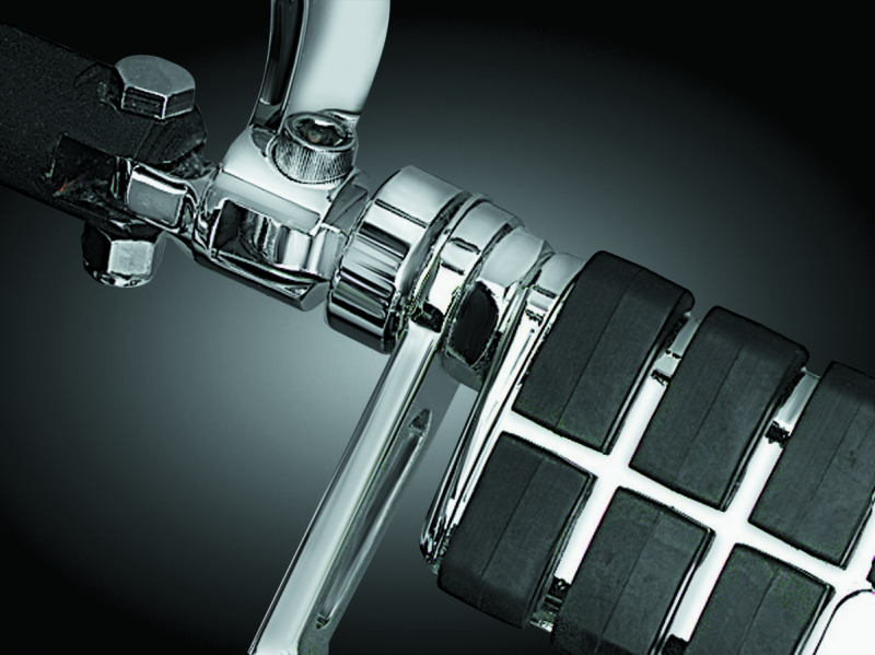 Kuryakyn 1-1/4in Stirrup Heel Rest Extenders Chrome - Cycle City Outdoors