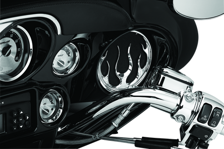 Kuryakyn Flame Speaker Grills Chrome - Cycle City Outdoors