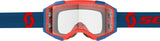 Fury Goggle Drk Blue/Neon Red Clear Works