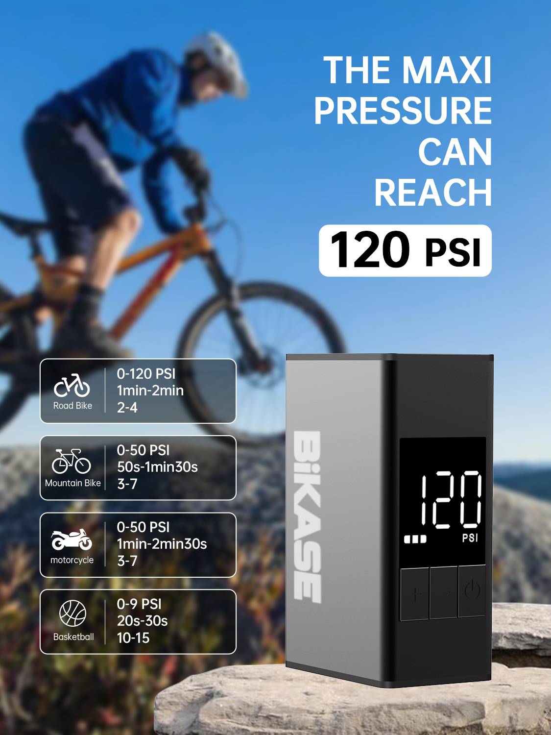 BiKase - Nano 2.0 E Pump - Portable Electric Inflator