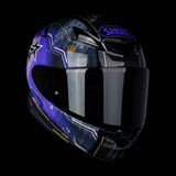 Shoei RF-1400 Black Tri-Stars Zaku II TC-12 Full-Face Motorcycle Helmet | AIM+ Shell & Pinlock EVO Included