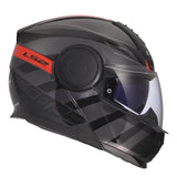 LS2 Horizon II Modular Helmet | Hamr | Gloss Black/Titanium/Red | XS–3XL | 902-3141