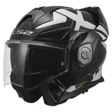 LS2 Advant X Carbon Modular Helmet | Halo | Gloss Black/White | XS–3XL | 901-2121