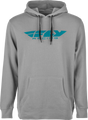 Fly Corporate Pullover Hoodie Grey/Blue Lg - Cycle City Outdoors