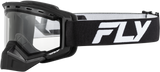 Yth Focus Snow Goggle Blk/Wht W/ Clear Lens - Cycle City Outdoors