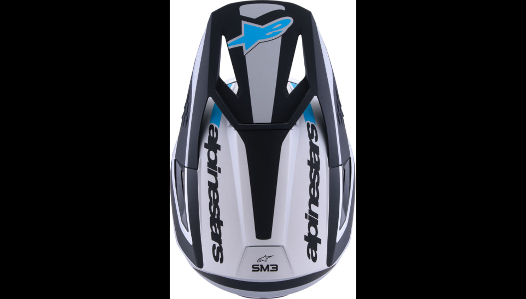 Alpinestars SM3 Heat Helmet Silver/Blue/Black Lg