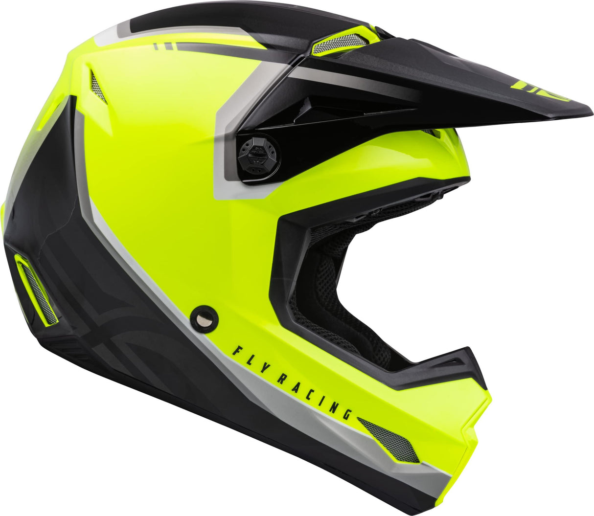 Fly Racing - Youth Kinetic Vision Helmet Hi Vis/Black - YL