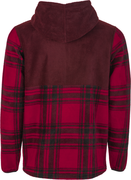 Fly Half Zip Pullover Hoodie Red Plaid 2x - Cycle City Outdoors