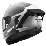 LS2 Rapid III Motorcycle Helmet Flow Gloss White / Gray / Black