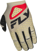Youth Kinetic Sym Gloves Light Grey/Red/Black Yl - Cycle City Outdoors